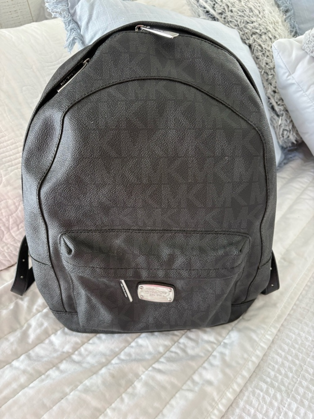 Michael Kors Black Logo-Print Backpack